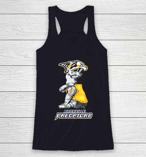 NHL My Cat Loves Nashville Predators Hockey Racerback Tank 7