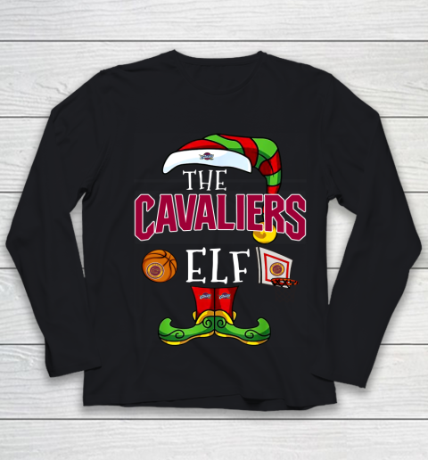Cleveland Cavaliers Christmas ELF Funny NBA Youth Long Sleeve