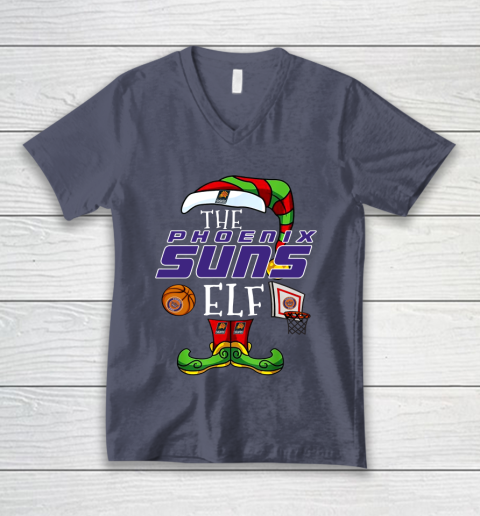 Phoenix Suns Christmas ELF Funny NBA V-Neck T-Shirt 7