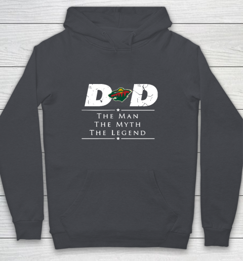 Minnesota Wild NHL Ice Hockey Dad The Man The Myth The Legend Youth Hoodie 5