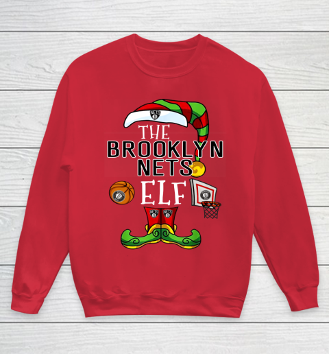 Brooklyn Nets Christmas ELF Funny NBA Youth Sweatshirt 7