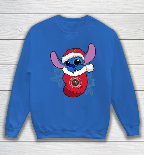 Tampa Bay Buccaneers Christmas Stitch In The Sock Funny Disney NFL Sweatshirt 7