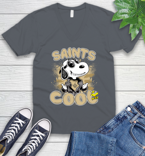 NFL Football New Orleans Saints Cool Snoopy Shirt V-Neck T-Shirt 4