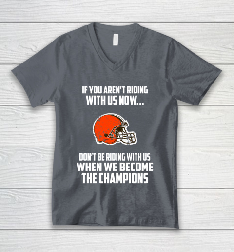 NFL Cleveland Browns Football We Become The Champions V-Neck T-Shirt 4