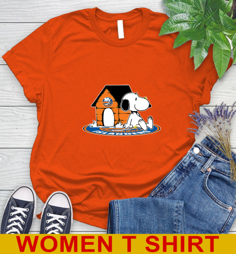 NHL Hockey New York Islanders Snoopy The Peanuts Movie Shirt Women's T-Shirt 4