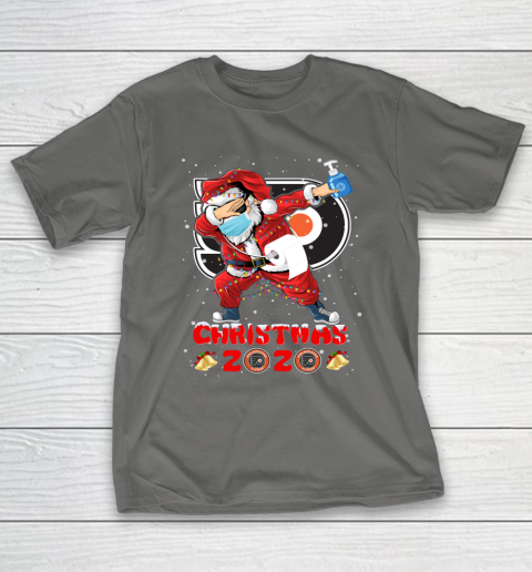 Philadelphia Flyers Funny Santa Claus Dabbing Christmas 2020 NHL T-Shirt 8