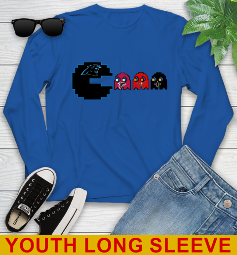 Carolina Panthers NFL Football Pac Man Champion Youth Long Sleeve 10