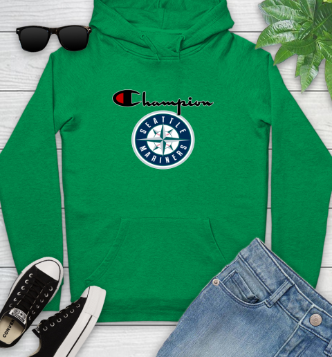 MLB Baseball Seattle Mariners Champion Shirt Youth Hoodie 5