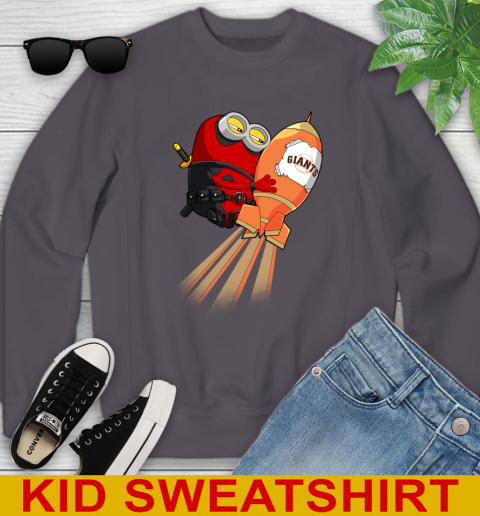 MLB Baseball San Francisco Giants Deadpool Minion Marvel Shirt Youth Sweatshirt 5