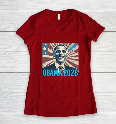 Obama 2028 Women's V-Neck T-Shirt 5