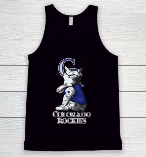 MLB Baseball My Cat Loves Colorado Rockies Tank Top