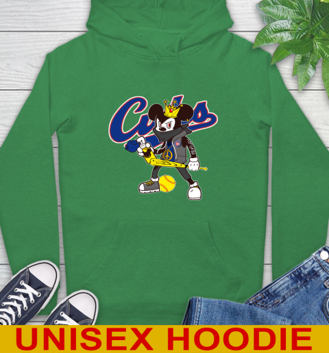 Chicago Cubs MLB Baseball Mickey Peace Sign Sports Hoodie 8