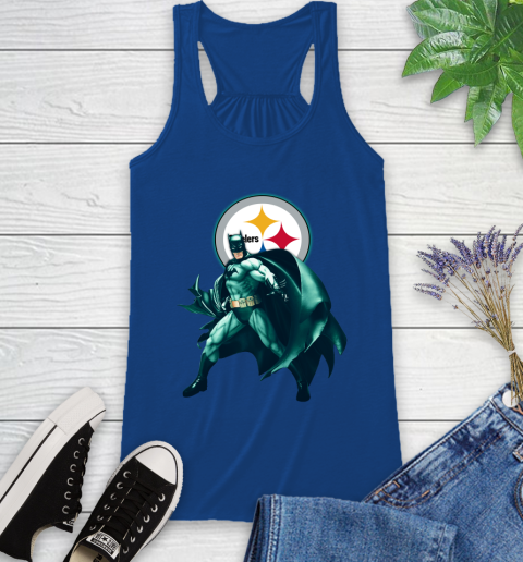 NFL Batman Football Sports Pittsburgh Steelers Racerback Tank 9