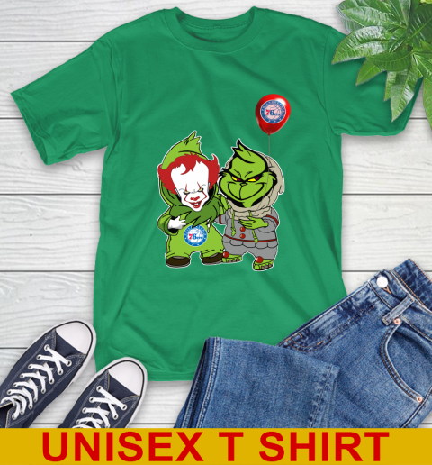 Philadelphia 76ers Baby Pennywise Grinch Christmas NBA Basketball T-Shirt 7