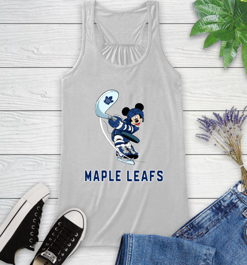 NHL Hockey Toronto Maple Leafs Cheerful Mickey Mouse Shirt Racerback Tank 2