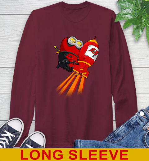 NFL Football Tampa Bay Buccaneers Deadpool Minion Marvel Shirt Long Sleeve T-Shirt 7