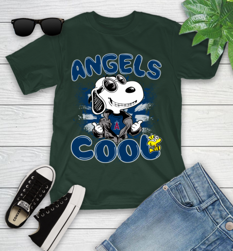 MLB Baseball Los Angeles Angels Cool Snoopy Shirt Youth T-Shirt 4