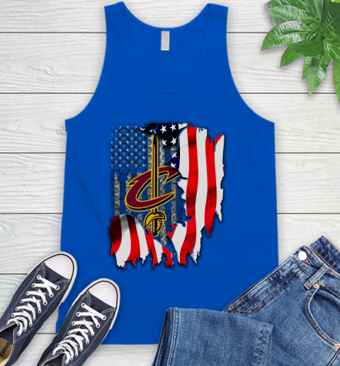 Cleveland Cavaliers NBA Basketball American Flag Tank Top 4