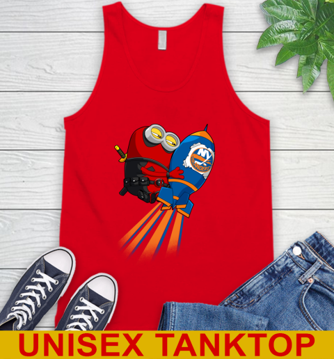 NHL Hockey New York Islanders Deadpool Minion Marvel Shirt Tank Top 5