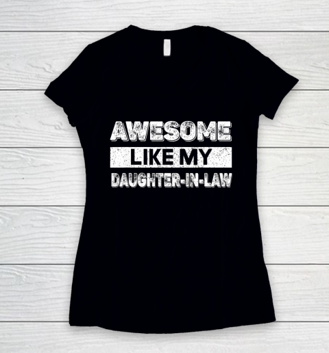 Awesome Like My Daughter In Law Family Lovers Women's V-Neck T-Shirt