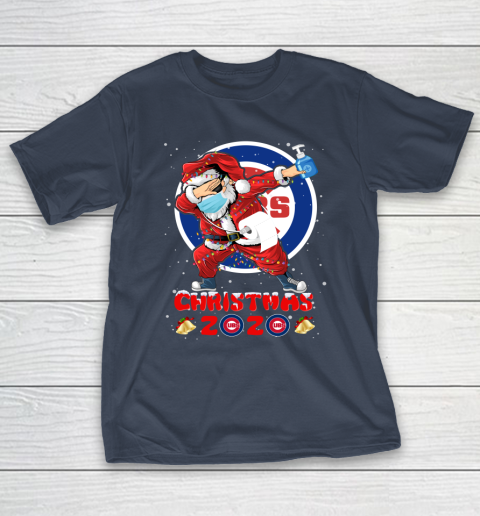 Chicago Cubs Funny Santa Claus Dabbing Christmas 2020 MLB T-Shirt 3
