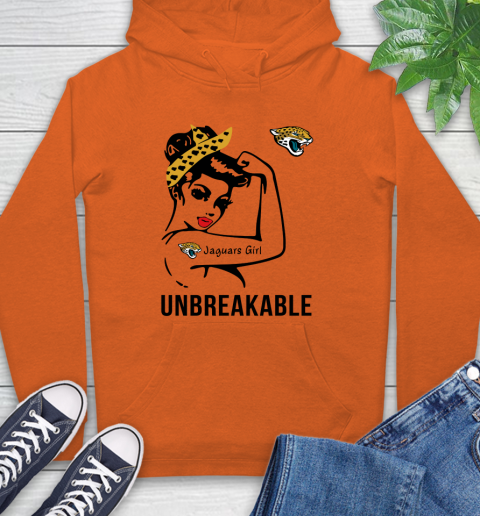 NFL Jacksonville Jaguars Girl Unbreakable Football Sports Hoodie 3