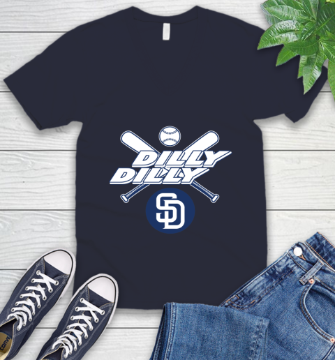 MLB San Diego Padres Dilly Dilly Baseball Sports V-Neck T-Shirt 3