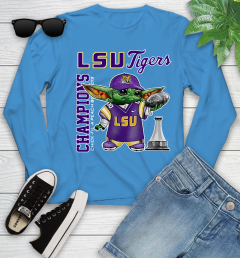 Baby Yoda LSU Tigers Champion Shirt 128