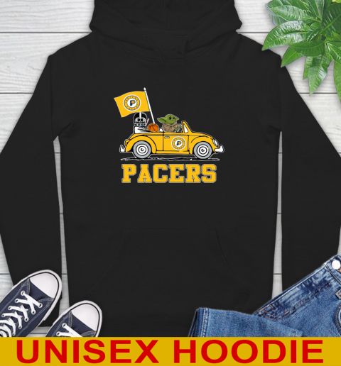 NBA Basketball Indiana Pacers Darth Vader Baby Yoda Driving Star Wars Shirt Hoodie 2