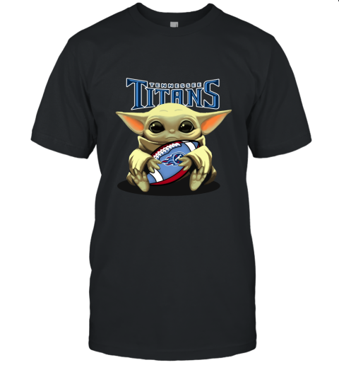 Baby Yoda Loves The Tennessee Titans Star Wars NFL Unisex Jersey Tee
