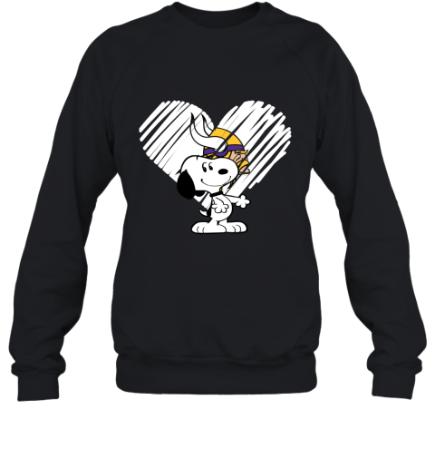 I Love Snoopy Minnesota Vikings In My Heart NFL Sweatshirt