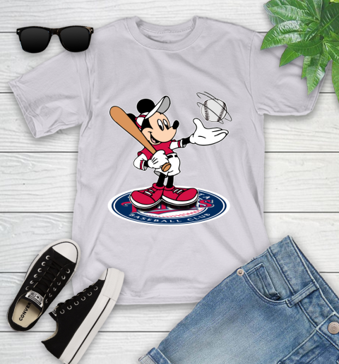 MLB Baseball Minnesota Twins Cheerful Mickey Disney Shirt Youth T-Shirt 4
