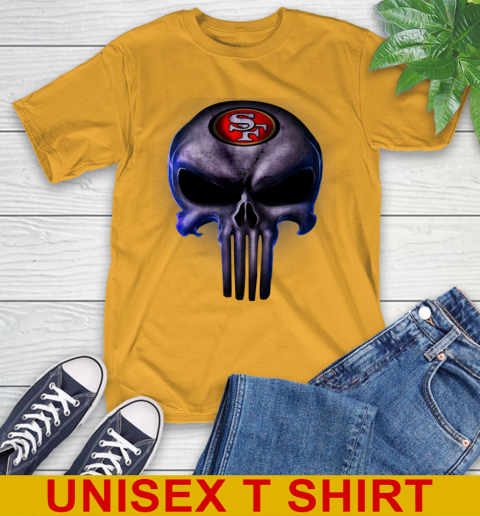 San Francisco 49ers NFL Football Punisher Skull Sports T-Shirt 2