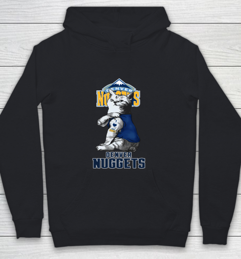 NBA Basketball My Cat Loves Denver Nuggets Youth Hoodie