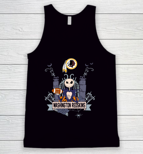 NFL Washington Redskins Football Jack Skellington Halloween Tank Top