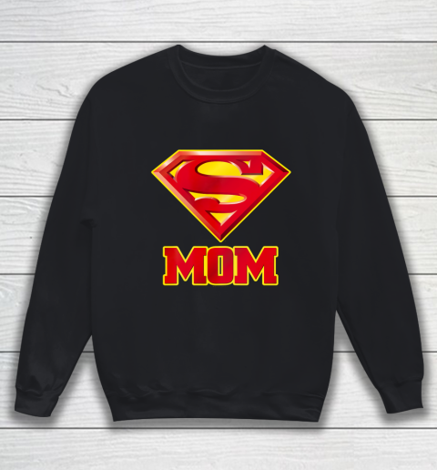 Super Mom Superman Logo Sweatshirt