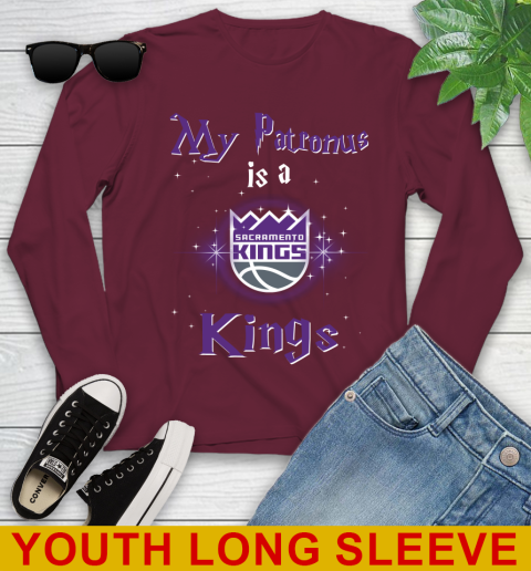 NBA Basketball Harry Potter My Patronus Is A Sacramento Kings Youth Long Sleeve 6
