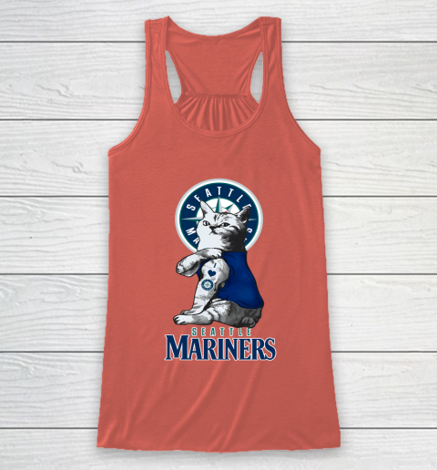 MLB Baseball My Cat Loves Seattle Mariners Racerback Tank 3