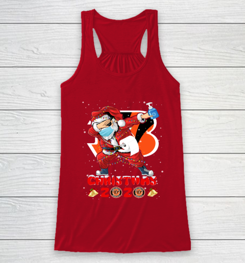 Cincinnati Bengals Funny Santa Claus Dabbing Christmas 2020 NFL Racerback Tank 4