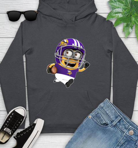 NFL Minnesota Vikings Minions Disney Football Sports Youth Hoodie 8