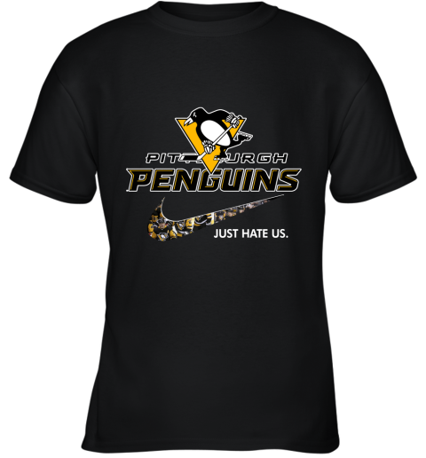 NHL Team Pittsburg Peguins x Nike Just Hate Us Hockey Youth T-Shirt