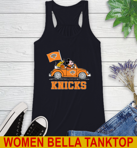 NBA Basketball New York Knicks Pluto Mickey Driving Disney Shirt Racerback Tank 10