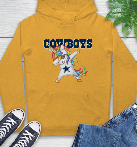 Dallas Cowboys NFL Football Funny Unicorn Dabbing Sports Hoodie 3