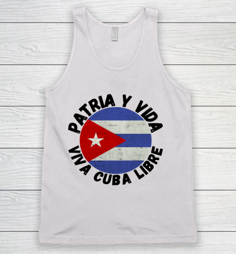 Patria Y Vida Viva Cuba Libre SOS CUba Free Cuba Tank Top