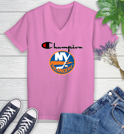NHL Hockey New York Islanders Champion Shirt Women's V-Neck T-Shirt 10