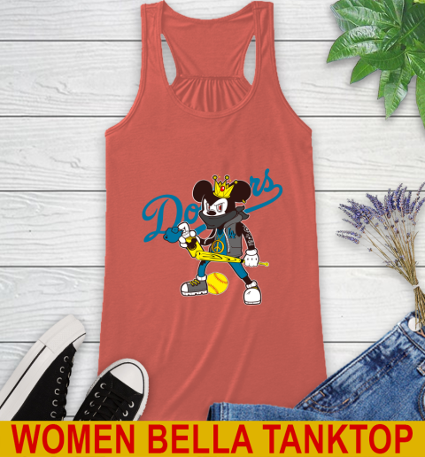 Los Angeles Dodgers MLB Baseball Mickey Peace Sign Sports Racerback Tank 4