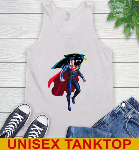 NFL Superman DC Sports Football Carolina Panthers Tank Top