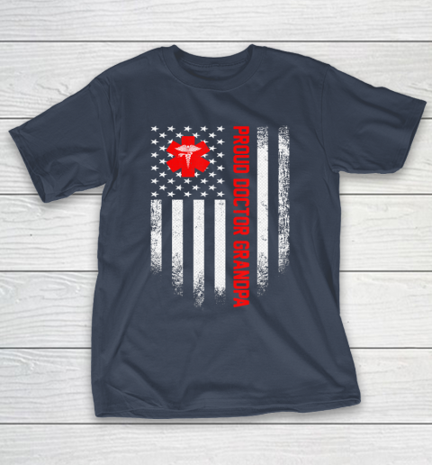 GrandFather gift shirt Vintage USA American Flag Proud Doctor Grandpa Distressed T Shirt T-Shirt 13