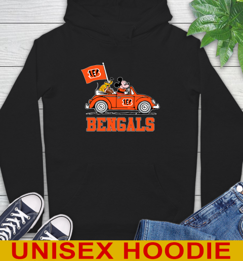 NFL Football Cincinnati Bengals Pluto Mickey Driving Disney Shirt Hoodie 2