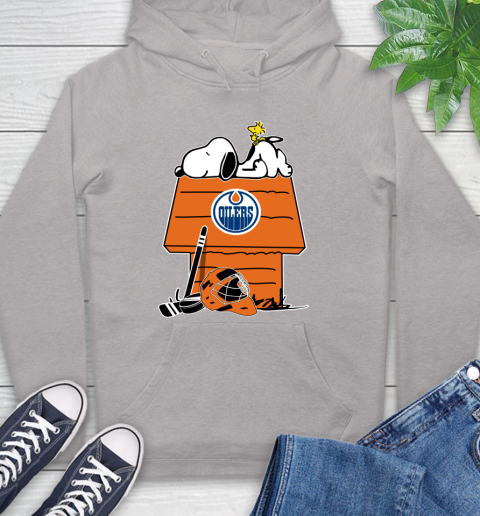 Edmonton Oilers NHL Hockey Snoopy Woodstock The Peanuts Movie Hoodie 12